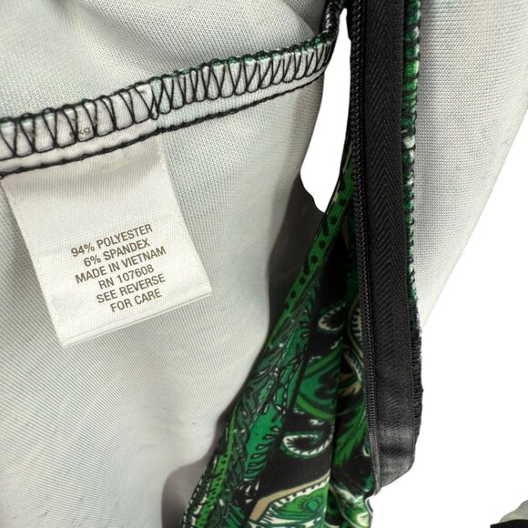 Green Paisley Dress By Dress Barn Established 1962 Size S - Picture 3 of 10